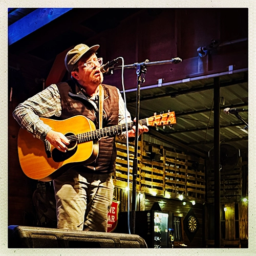 Billy Ratcliff performing at Harvest House, Denton Tx. 2025