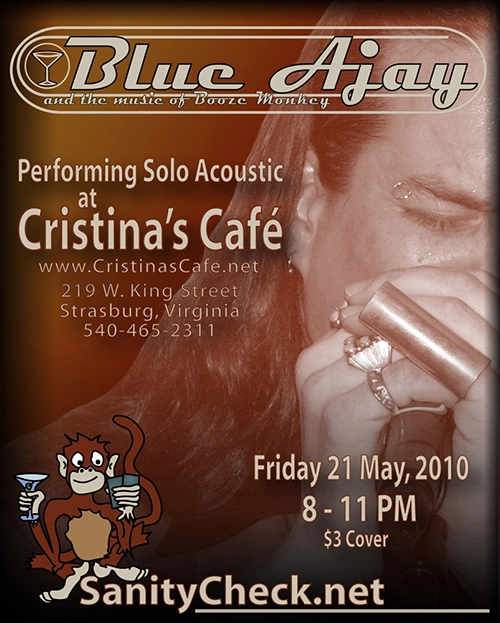 Blue Ajay solo performance flyer